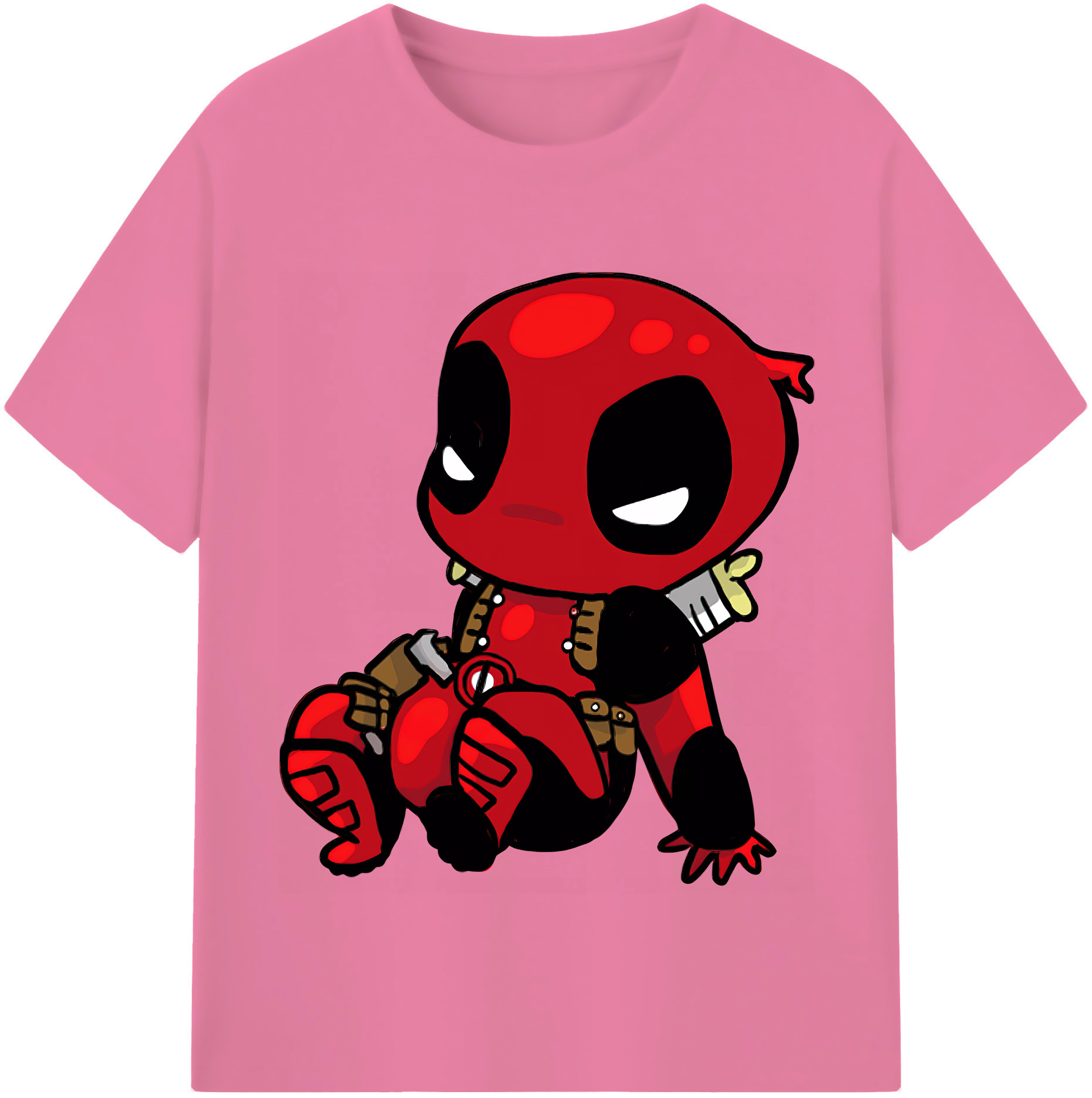 （画像用） Deadpool デッドプール 綿100％半袖Tシャツ（フロントプリント）
